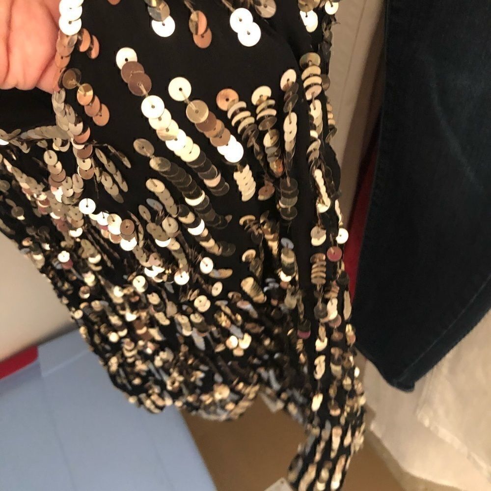 Givenchy black and gold sequin cami NWT sz 38’ - Picture 3 of 4